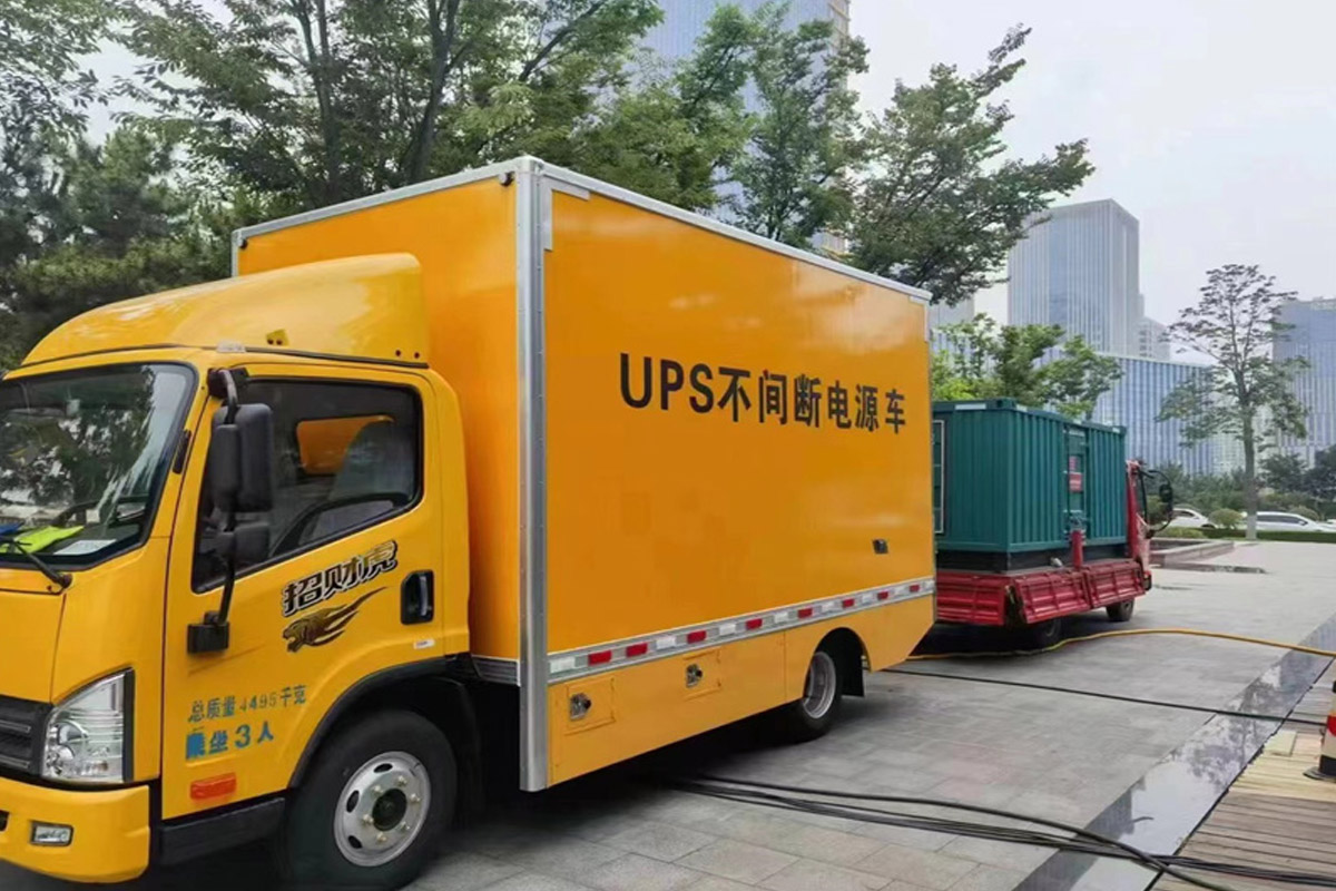 霞山发电机租赁施工现场